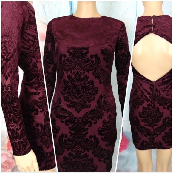 B Darlin Long Sleeves Dress Size 1/2 NWT - Picture 6 of 11